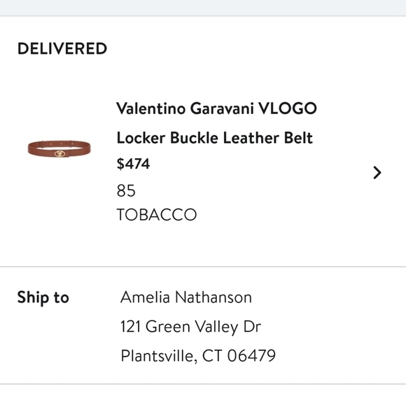 Valentino Tan Leather Belt - Picture 5 of 6